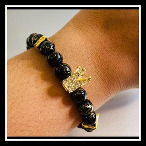 GOLDEN REIGN Handmade Beaded Bracelet